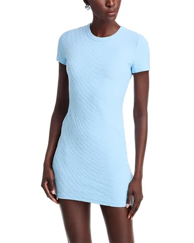 Alexander Wang T Alexadnerwang. T Short Sleeve Mini Tee Shirt Dress In Sky Blue