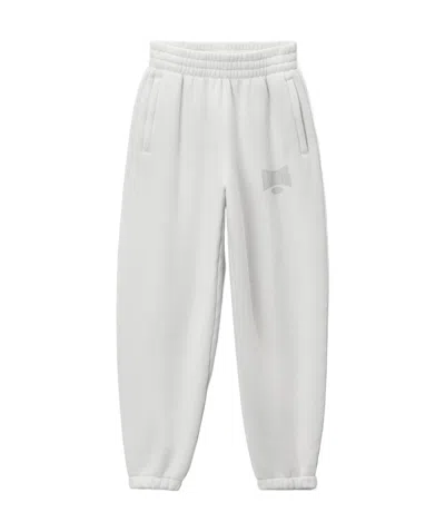 Alexander Wang T Alexander Wang Logo Printed Terry Sweatpants In White