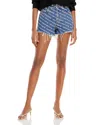 Alexander Wang T T By Alexander Wang Denim Shorts In Deepblue/white