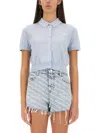 Alexander Wang T Alexanderwang.t Logo-print Distressed Denim Shorts In Baby Blue
