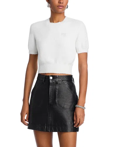 Alexander Wang T Alexanderwang. T Cropped Sweater In White