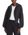 Alexander Wang T T By Alexander Wang Cropped Hoodie With Logo In Faded Black
