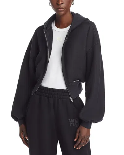 ALEXANDER WANG T ALEXANDERWANG. T CROPPED ZIPPERED HOODIE