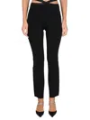 Alexander Wang T T By Alexander Wang Cross Leggings With Logo In Black