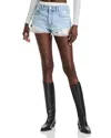 Alexander Wang T Alexanderwang. T Cut Off Denim Shorts In Light Worn Indigo