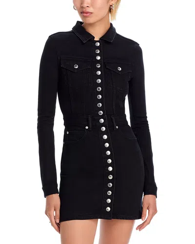 Alexander Wang T Alexanderwang. T Denim Mini Dress In Washed Black