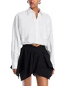 Alexander Wang T Alexanderwang. T Drawstring Hem Shirt In White