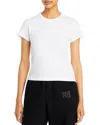 Alexander Wang T T By Alexander Wang Essential Shrunk T-shirt In White