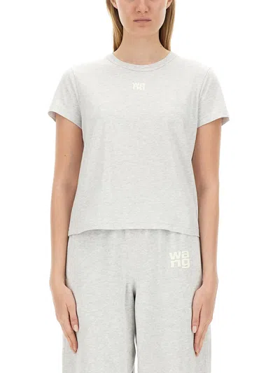 Alexander Wang T Alexanderwang. T Essential Shrunk T-shirt In Grey
