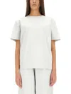 Alexander Wang T T By Alexander Wang Melange Light Grey Cotton T-shirt In Grey