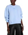 Alexander Wang T Alexanderwang. T Essential Terry Sweatshirt In Washed Pale Blue