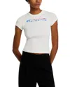 Alexander Wang T Alexanderwang.t Ribbed Logo-print Cotton T-shirt In Vintage White