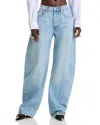 Alexander Wang T Alexanderwang. T High Rise Barrel Jeans In Classic Light Indigo In Classic Light Indigo