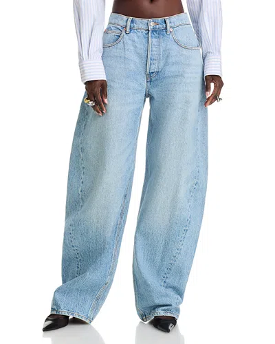 Alexander Wang T Alexanderwang. T High Rise Barrel Jeans In Classic Light Indigo