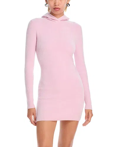Alexander Wang T Alexanderwang. T Hoodie Mini Dress In Light Pink