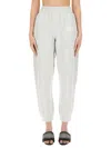 Alexander Wang T T By Alexander Wang Puff Logo Essential Terry Sweatpants In Grey