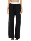 Alexander Wang T T By Alexander Wang Wide Leg Logo Elastic Jogging