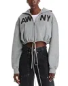 Alexander Wang T T By Alexander Wang Deconstructed Hoodie In Gray