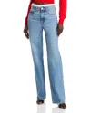 Alexander Wang T Alexanderwang. T Mid Rise Contrast Waistband Jeans In Vintage Light Blue In Vintage Light Blue