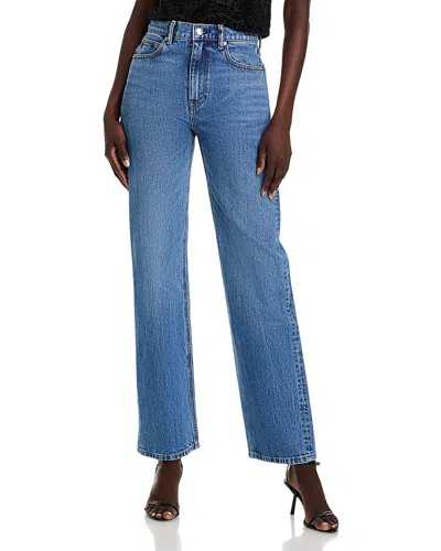 Alexander Wang T Alexanderwang. T Mid Rise Straight Leg Jeans Vintage Medium Indigo