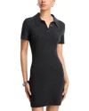Alexander Wang T Alexanderwang. T Midweight Short Sleeve Polo Dress In Gray