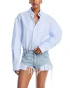 Alexander Wang T Alexanderwang. T Prestyled Button Front Romper In Light Worn Indigo