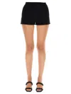 Alexander Wang T T By Alexander Wang Logo Embroidered Track Shorts In Black