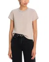 Alexander Wang T Alexanderwang. T Shrunken Logo Tee In 230a Washed Oyster