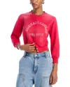 Alexander Wang T Alexanderwang. T Shrunken Snap Front Sweatshirt In Sunfade Bombshell