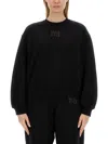 Alexander Wang T T By Alexander Wang Puff Logo Sweatshirt In Black