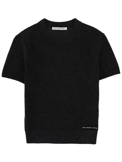 Alexander Wang T Alexanderwang. T T-shirt With Logo In Black
