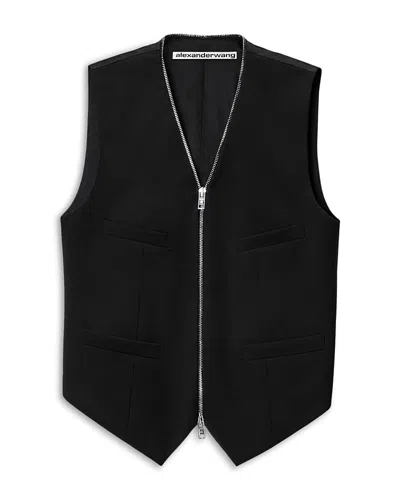 Alexander Wang T Alexanderwang. T Tailored Zippered Vest In Black