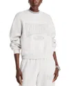 Alexander Wang T T By Alexander Wang Graphic Crew Neck Fleece In Dirty White