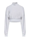 Alexander Wang T Alexanderwang. T Woman Sweatshirt Light Grey Size Xl Cotton, Elastane