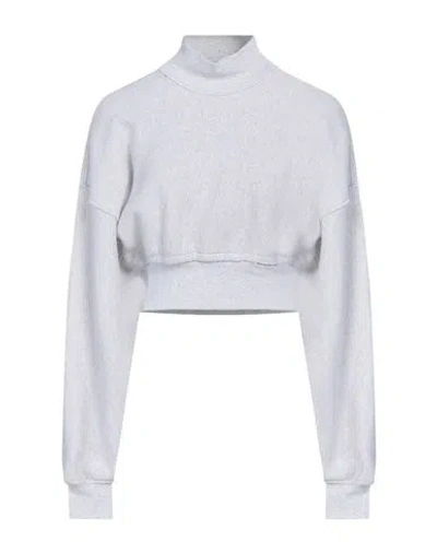 Alexander Wang T Alexanderwang. T Woman Sweatshirt Light Grey Size Xl Cotton, Elastane
