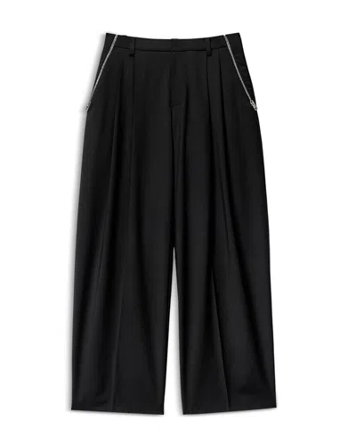 Alexander Wang T Alexanderwang. T Wool Blend Pleated Pants In Black