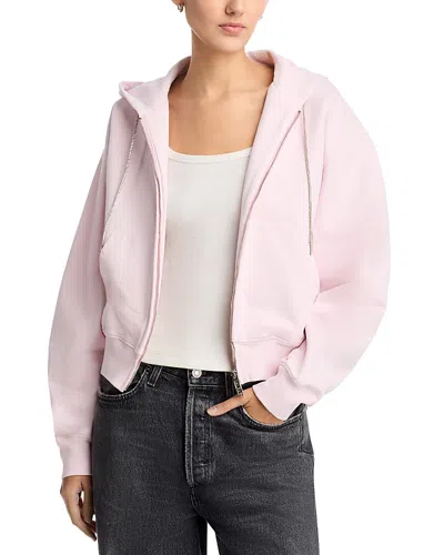 Alexander Wang T Alexanderwang. T Zip Hoodie In Pink