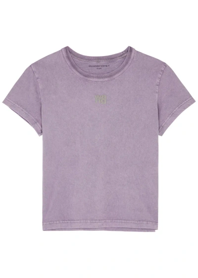 Alexander Wang T Alexanderwang. T Logo Cotton T-shirt In Lilac