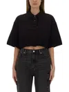 Alexander Wang T Alexanderwang.t Deconstructed Polo In Black
