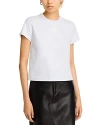 Alexander Wang T Alexanderwang.t Essential Shrunk Logo Tee In Light Heather