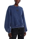 Alexander Wang T Alexanderwang. T Essential Terry Sweatshirt In Acid Black