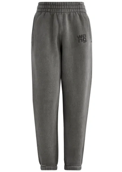 Alexander Wang T Alexanderwang.t Faded Cotton-blend Sweatpants In Grey