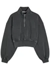 Alexander Wang T T By Alexander Wang Charcoal Cotton Sweatshirt In Gray