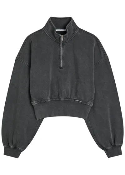 ALEXANDER WANG T ALEXANDERWANG.T FADED COTTON SWEATSHIRT