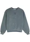 Alexander Wang T Alexanderwang.t Logo Cotton-blend Sweatshirt In Blue