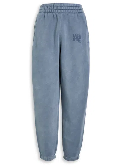 Alexander Wang T Alexanderwang.t Logo-embossed Cotton-blend Sweatpants