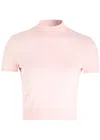 Alexander Wang T Pink Mockneck T-shirt In Pink