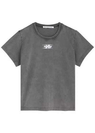 ALEXANDER WANG T ALEXANDERWANG.T LOGO FADED COTTON T-SHIRT