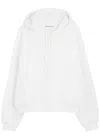 Alexander Wang T Alexanderwang.t Logo Hooded Cotton Sweatshirt In White