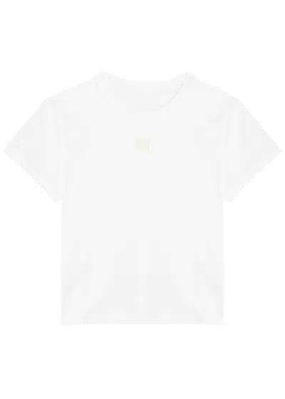 Alexander Wang T Gray Puff Shrunken T-shirt In White